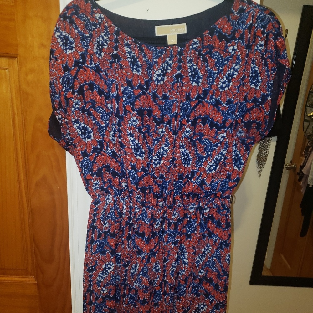 Michael Kors Red and Blue Dress